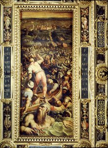 The Defeat of the Turks at Piombino from the ceiling of the Salone dei Cinquecento, 1565 by Giorgio Vasari